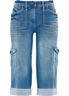 Jean 3/4 cargo stretch, taille normale, bonprix