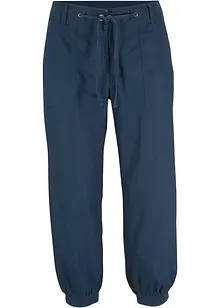 Pantalon 3/4 en lin et coton, bonprix