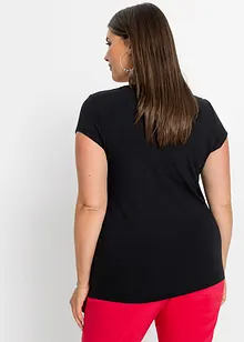 Top à décolleté en V plongeant avec viscose, bonprix