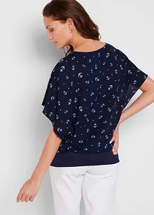 Blouse en georgette, manches courtes, bonprix