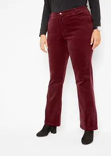 Pantalon Flare en velours côtelé extensible avec taille haute confortable, bonprix