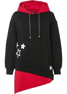 Sweat-shirt à capuche et base asymétrique, bonprix