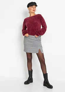 Pull long en maille chenille, bonprix