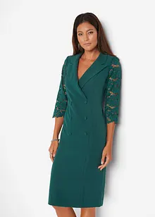 Robe blazer avec manches en dentelle, bonprix