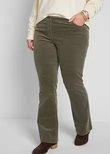 Pantalon stretch en velours côtelé, Bootcut, bonprix