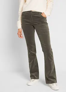 Pantalon stretch en velours côtelé, Bootcut, bonprix