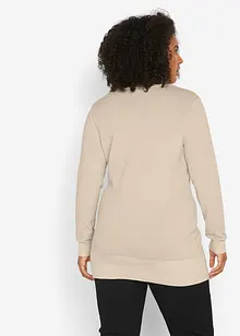 Pull long basique à col en V, bonprix