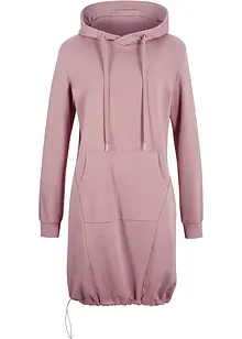 Robe sweat à capuche et élastique à la base, bonprix