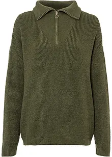 Pull col zippé, bonprix