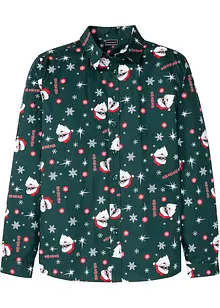 Chemise manches longues avec imprimé de Noël, Slim Fit, bonprix