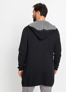 Gilet en maille à capuche, coton, bonprix