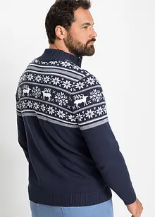 Gilet norvégien en maille douce 100% coton, bonprix
