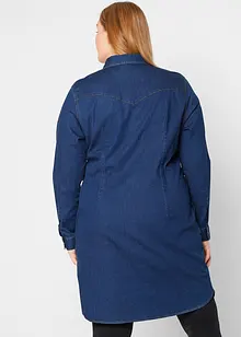 Robe en jean avec élasthanne, manches longues, bonprix