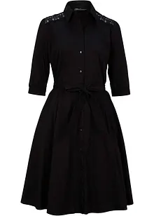 Robe-chemise avec dentelle et lien à nouer, bonprix