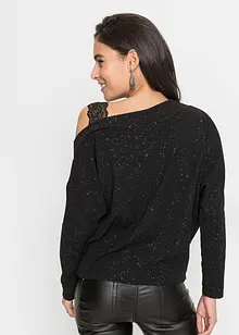 T-shirt une épaule avec effet brillant, bonprix