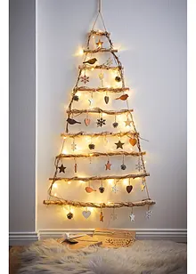 Sapin de Noël à LED avec décorations, bonprix