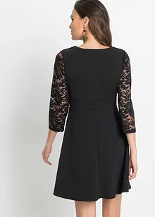 Robe avec manches dentelle , bonprix