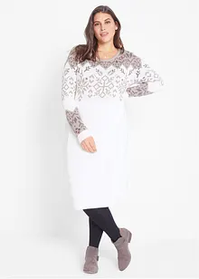 Robe en maille à motif norvégien, bonprix