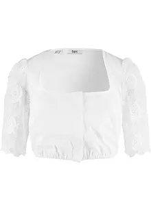 Blouse Dirndl avec manches en dentelle, bonprix