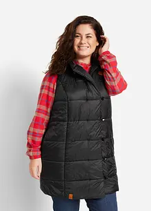 Gilet sans manches matelassé coupe longue, bonprix