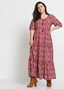 Robe longue imprimée en viscose, bonprix