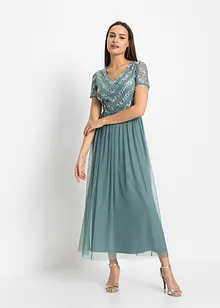 Robe longue brodée de sequins, bonprix