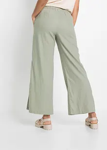 Pantalon large en lin mélangé, bonprix