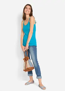 Lot de 3 tops à fines bretelles 100% coton, bonprix