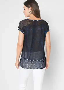 T-shirt imprimé batik avec petites pierres, bpc selection