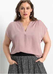 Blouse en satin à épaules descendues, bonprix