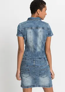 Robe en jean zippée, bonprix