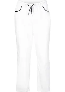 Pantalon 7/8 taille élastique en coton Paper Touch, bonprix