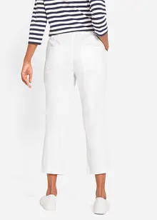 Pantalon 7/8 taille élastique en coton Paper Touch, bonprix