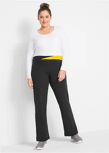 Pantalon de sport en coton, jambes évasées, bonprix