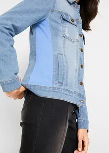 Veste en jean à empiècement latéral côtelé, bonprix