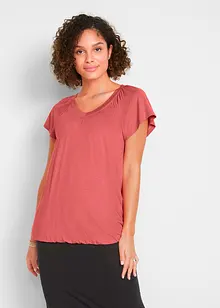 T-shirt en viscose mélangée, manches courtes, bonprix