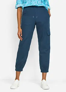 Pantalon cargo avec lin, bonprix