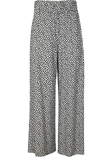 Pantalon palazzo en jersey avec taille confortable, imprimé, bonprix