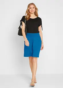 Bermuda ample en jersey avec large smock confortable à la taille, bonprix