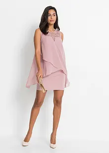 Robe en jersey et crêpe, bonprix