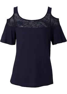 Tunique en jersey avec dentelle avec viscose, bonprix