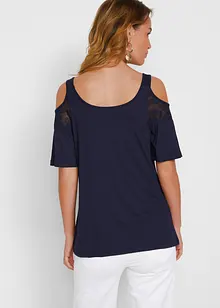 Tunique en jersey avec dentelle avec viscose, bonprix