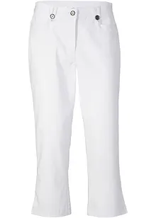 Pantalon 7/8 fendu en bengaline avec taille confortable, bonprix