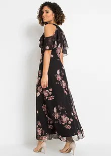 Robe longue en mesh imprimée, bonprix