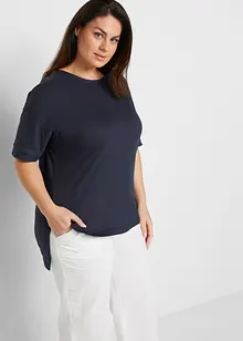 T-shirt oversize en coton avec fentes sur le côté, bonprix