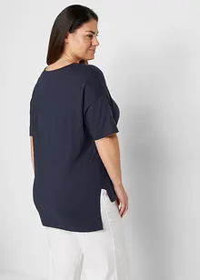 T-shirt oversize en coton avec fentes sur le côté, bonprix