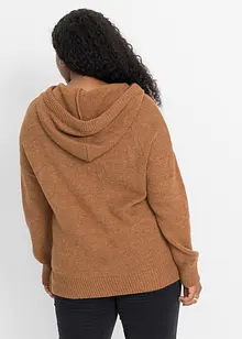 Pull en maille à capuche, bonprix