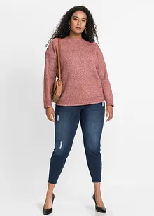 Pull oversize à boutons, bonprix