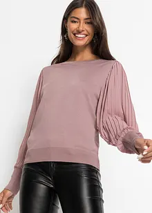 Pull avec manches plissées, bonprix