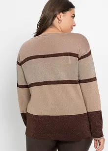 Pull à rayures avec Lurex, bonprix